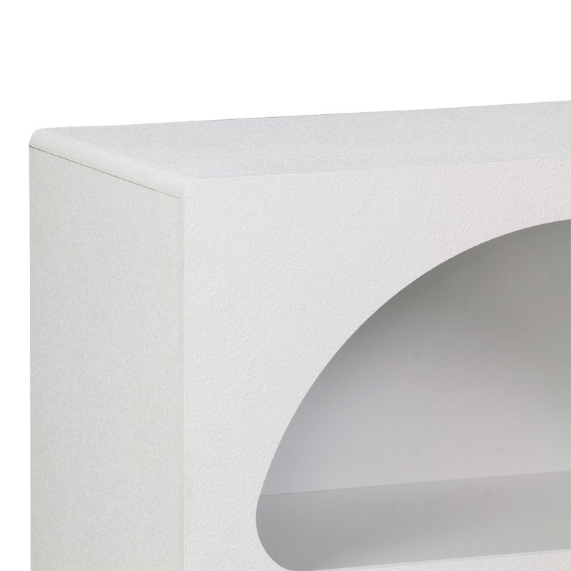 Βιβλιοθήκη-ραφιέρα Emersi pakoworld mdf σε λευκή απόχρωση 70x35x100εκ