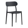 Καρέκλα Amvroan στοιβαζόμενη pakoworld με UV protection ανθρακί pp 51x49x79.5εκ
