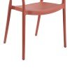 Πολυθρόνα Ankara pakoworld στοιβαζόμενη pp-pe rattan σε terracotta απόχρωση 54x55.5x77εκ