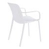 Πολυθρόνα Teragi στοιβαζόμενη pakoworld pp με UV protection λευκή 59x57x82εκ