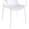 Πολυθρόνα Teragi στοιβαζόμενη pakoworld pp με UV protection λευκή 59x57x82εκ