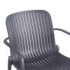 Πολυθρόνα Teragi στοιβαζόμενη pakoworld pp με UV protection ανθρακί 59x57x82εκ