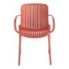 Πολυθρόνα Teragi στοιβαζόμενη pakoworld pp με UV protection terracotta 59x57x82εκ