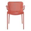 Πολυθρόνα Teragi στοιβαζόμενη pakoworld pp με UV protection terracotta 59x57x82εκ