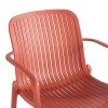 Πολυθρόνα Teragi στοιβαζόμενη pakoworld pp με UV protection terracotta 59x57x82εκ