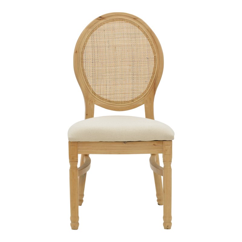 Καρέκλα Canco pakoworld φυσικό rubberwood-φυσικό rattan 50x53x98εκ Καρέκλα Canco pakoworld φυσικό rubberwood-φυσικό rattan 50x53x98εκ