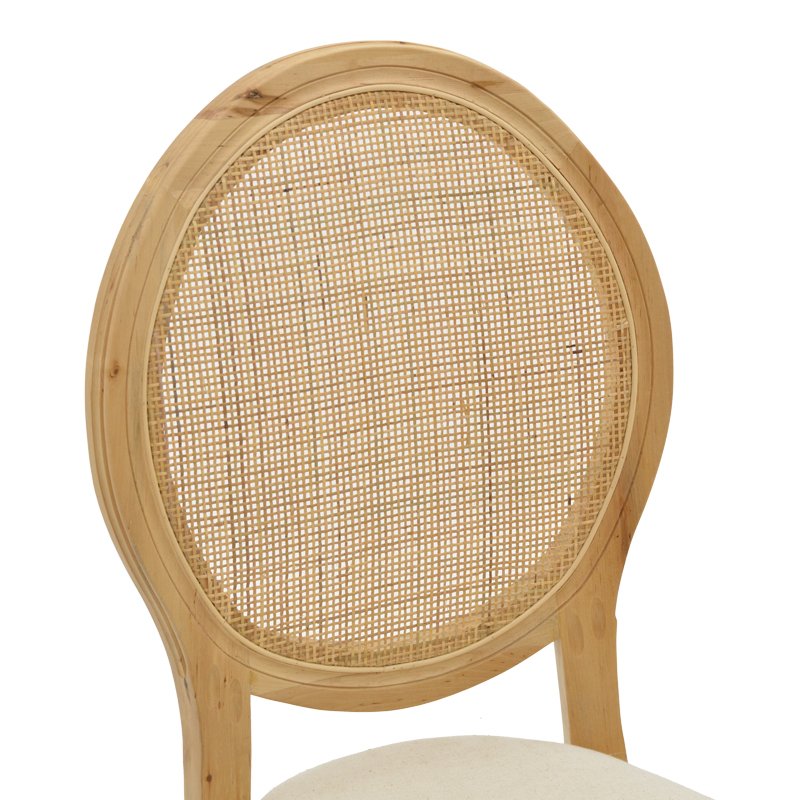 Καρέκλα Canco pakoworld φυσικό rubberwood-φυσικό rattan 50x53x98εκ Καρέκλα Canco pakoworld φυσικό rubberwood-φυσικό rattan 50x53x98εκ