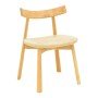 Καρέκλα Clareta pakoworld rubberwood-σχοινί σε φυσική απόχρωση 53x55x79εκ