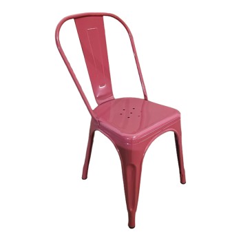 Καρέκλα Utopia pakoworld μέταλλο terracotta 44x44x85εκ