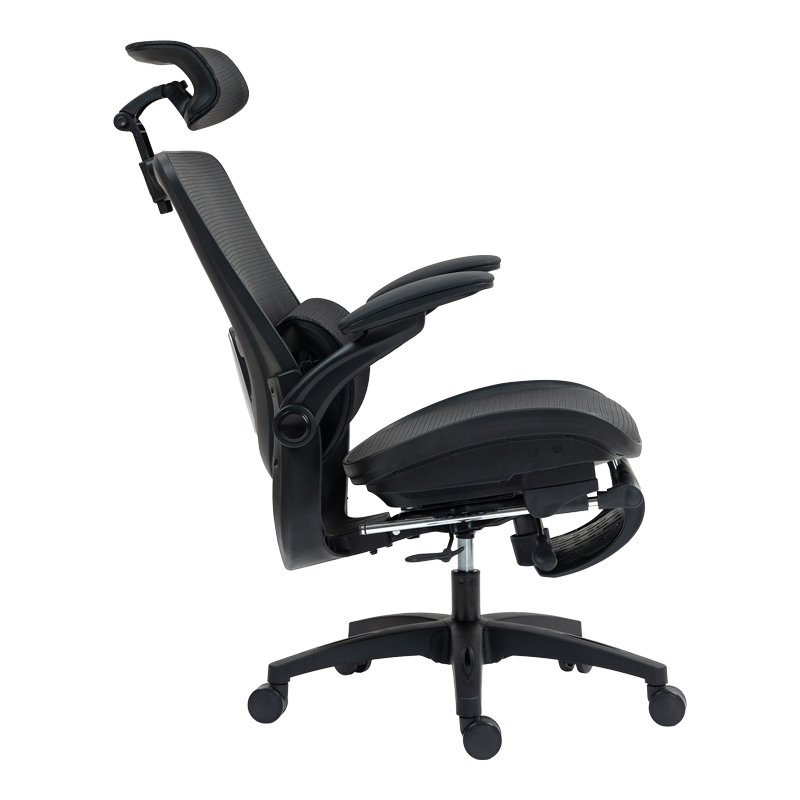 Καρέκλα γραφείου εργασίας Zenyk pakoworld mesh μαύρη 63x70x126εκ