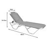 Ξαπλώστρα Dessie pakoworld αλουμινίου στοιβαζόμενη textilene εκρού 56x188x30εκ Ξαπλώστρα Dessie pakoworld αλουμινίου στοιβαζόμενη textilene εκρού 56x188x30εκ