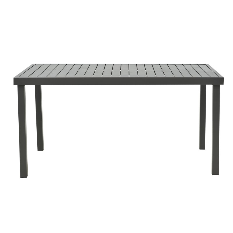 Τραπέζι Kliton pakoworld αλουμινίου ανθρακί 150x80x74εκ