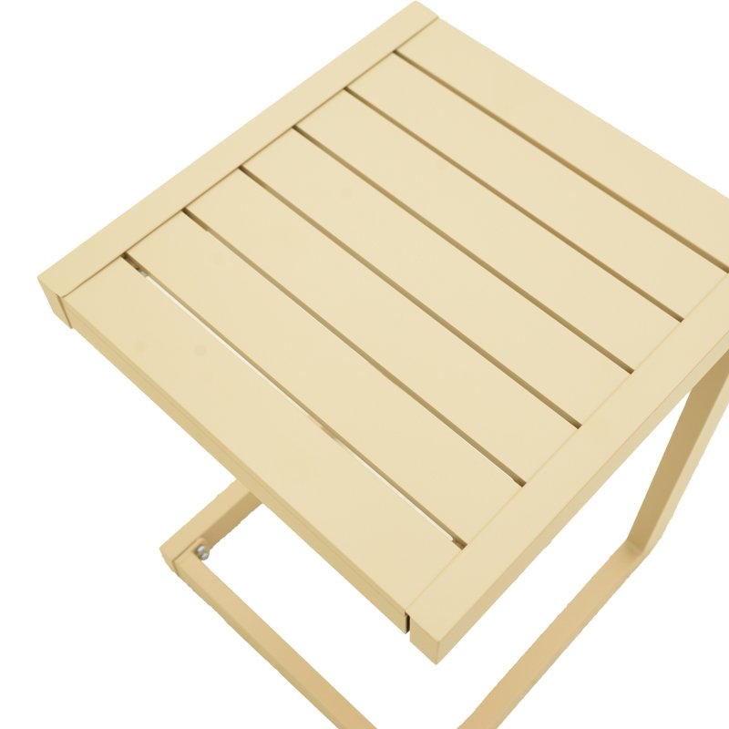 Τραπέζι Aether pakoworld cappuccino αλουμίνιο 37.5x36.5x53εκ