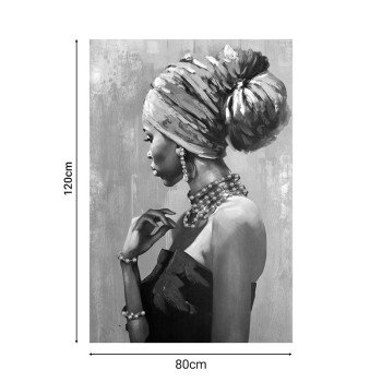Πίνακας σε καμβά African 3D Inart 80x3x120εκ