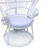 Πολυθρόνα Dorothy Inart με λευκό μαξιλάρι-λευκό rattan 115x53x147εκ