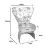 Πολυθρόνα Jake Inart με μπεζ μαξιλάρι-φυσικό rattan 110x86x145εκ