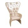 Πολυθρόνα Jake Inart με μπεζ μαξιλάρι-φυσικό rattan 110x86x145εκ