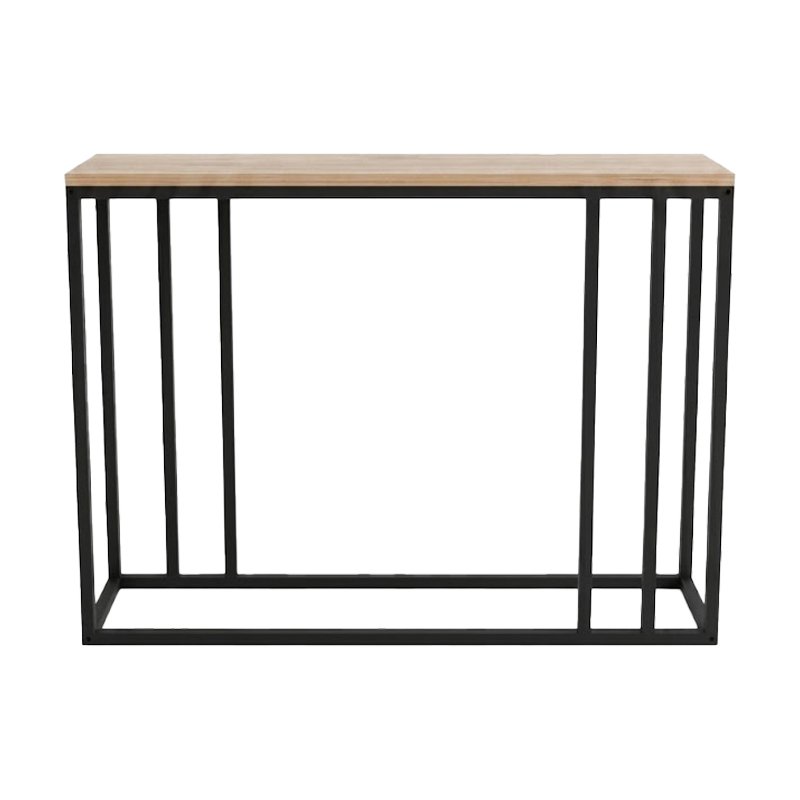 Κονσόλα Cansbia pakoworld oak με μαύρο μέταλλο 100x25x75εκ