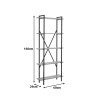 Βιβλιοθήκη Derena pakoworld oak με μαύρο μέταλλο 60x29x160εκ