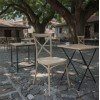Καρέκλα Crossie pakoworld στοιβαζόμενη pp σε απόχρωση cappucino 41x46x84εκ