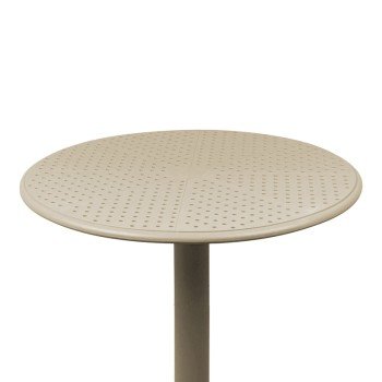 Τραπέζι Merkon pakoworld διάτρητο cappuccino PP Φ60x75εκ