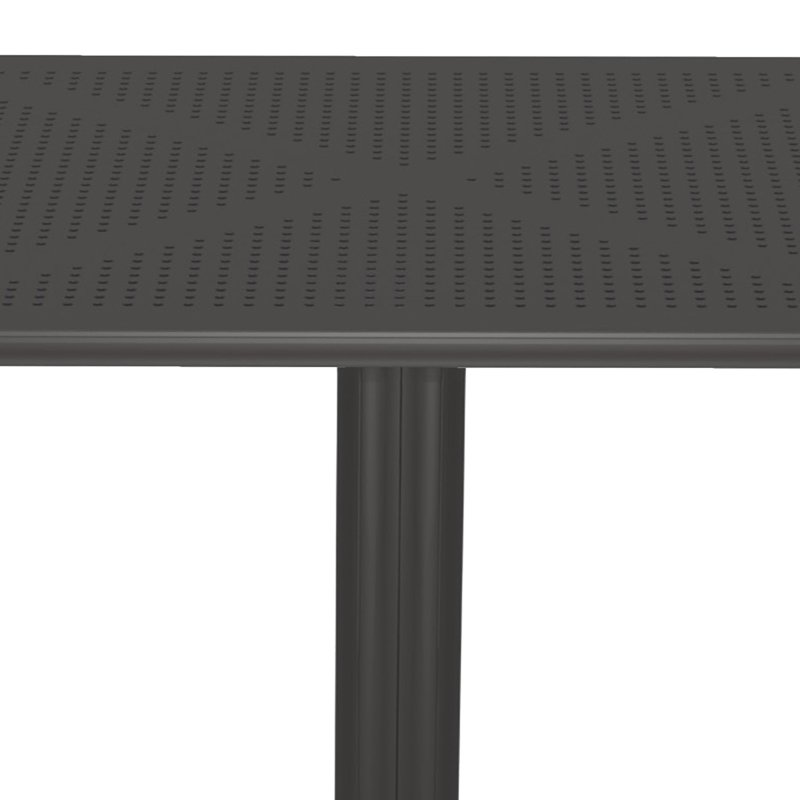 Τραπέζι Groovy pakoworld pp διατρητο ανθρακί 60x60x76εκ