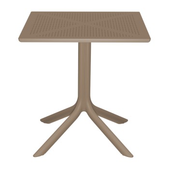 Τραπέζι Groovy pakoworld pp διατρητο cappuccino 60x60x76εκ