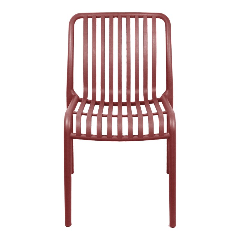Καρέκλα Zoi pakoworld στοιβαζόμενη terracotta PP 42x58x79εκ
