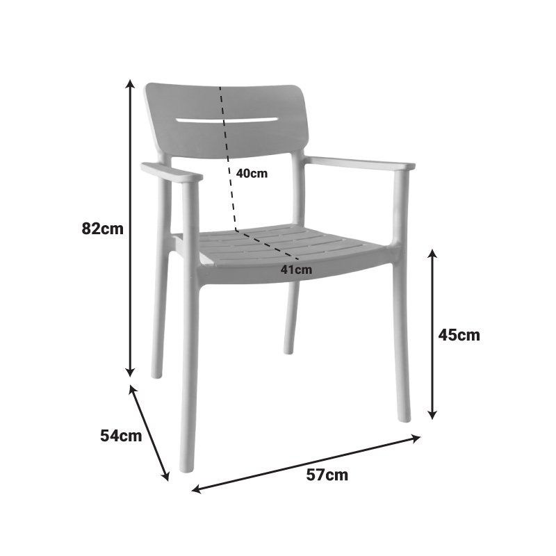 Πολυθρόνα Pilma pakoworld cappuccino PP 57x54x82εκ Πολυθρόνα Pilma pakoworld cappuccino PP 57x54x82εκ