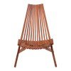 Πολυθρόνα Phoenox pakoworld πτυσσόμενη φυσικό teak ξύλο 65x90x87εκ