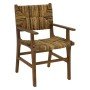 Πολυθρόνα Refane pakoworld φυσικό teak ξύλο-ψάθα 55x60x85εκ