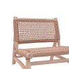 Πολυθρόνα Wanderlene pakoworld σκελετός teak ξύλο με σχοινί σε φυσική απόχρωση 67x79x68εκ