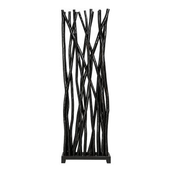 Διακοσμητικό δαπέδου Jati pakoworld μαύρο teak ξύλο 60x20x190εκ