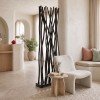 Διακοσμητικό δαπέδου Jati pakoworld μαύρο teak ξύλο 60x20x190εκ