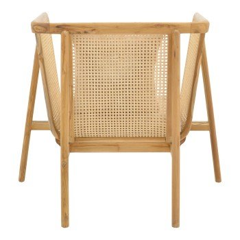Πολυθρόνα Jenta pakoworld teak ξύλο με rattan σε φυσική απόχρωση και μπεζ μαξιλάρι 72x67x92εκ Πολυθρόνα Jenta pakoworld teak ξύλο με rattan σε φυσική απόχρωση και μπεζ μαξιλάρι 72x67x92εκ