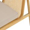Πολυθρόνα Jenta pakoworld teak ξύλο με rattan σε φυσική απόχρωση και μπεζ μαξιλάρι 72x67x92εκ Πολυθρόνα Jenta pakoworld teak ξύλο με rattan σε φυσική απόχρωση και μπεζ μαξιλάρι 72x67x92εκ