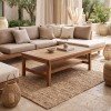 Τραπέζι σαλονιού Louf pakoworld καρυδί teak ξύλο 120x70x40εκ Τραπέζι σαλονιού Louf pakoworld καρυδί teak ξύλο 120x70x40εκ