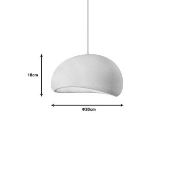 Φωτιστικό οροφής led Zulcere pakoworld λευκό ps 30x18εκ