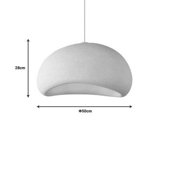Φωτιστικό οροφής led Zulcere I pakoworld λευκό ps 50x28εκ