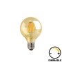 Λαμπτήρας LED G80 Bulb pakoworld dimmable 8W E27 2700K amber