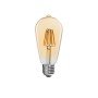 Λαμπτήρας LED ST64 Bulb pakoworld 4W 3000K E27 2700K amber