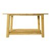 Κονσόλα Decoza pakoworld teak ξύλο σε φυσική απόχρωση 140x40x80εκ