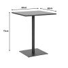 Τραπέζι Nerobian pakoworld mdf σε sonoma απόχρωση 60x60x75εκ