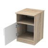 Κομοδίνο Galdi pakoworld σε sonoma-λευκή απόχρωση 40x45x60εκ