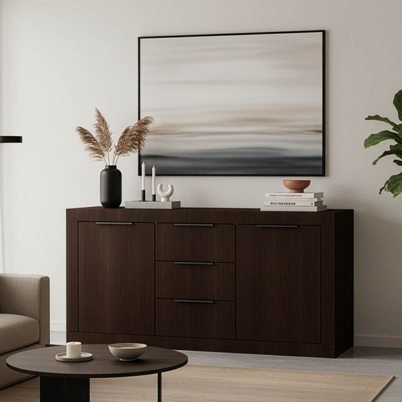 Μπουφές Doha pakoworld σε wenge απόχρωση 150x45x80.5εκ