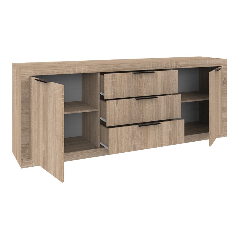 Μπουφές Doha pakoworld σε sonoma απόχρωση 210x45x80.5εκ Μπουφές Doha pakoworld σε sonoma απόχρωση 210x45x80.5εκ