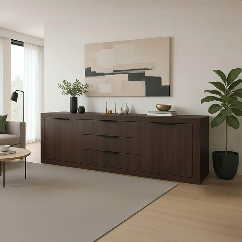 Μπουφές Doha pakoworld σε wenge απόχρωση 210x45x80.5εκ