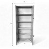 Ντουλάπα γραφείου Stark pakoworld σε oak-μπεζ 80x40x200εκ