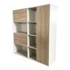 Βιβλιοθήκη γραφείου Stark pakoworld μπεζ oak 160x40x200εκ Βιβλιοθήκη γραφείου Stark pakoworld μπεζ oak 160x40x200εκ