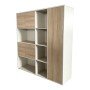 Βιβλιοθήκη γραφείου Stark pakoworld μπεζ oak 160x40x200εκ